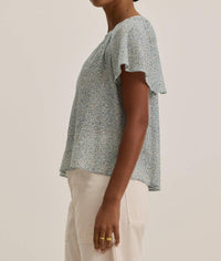 Velvet By Graham & Spencer - Printed Crinkle Gauze Park Top