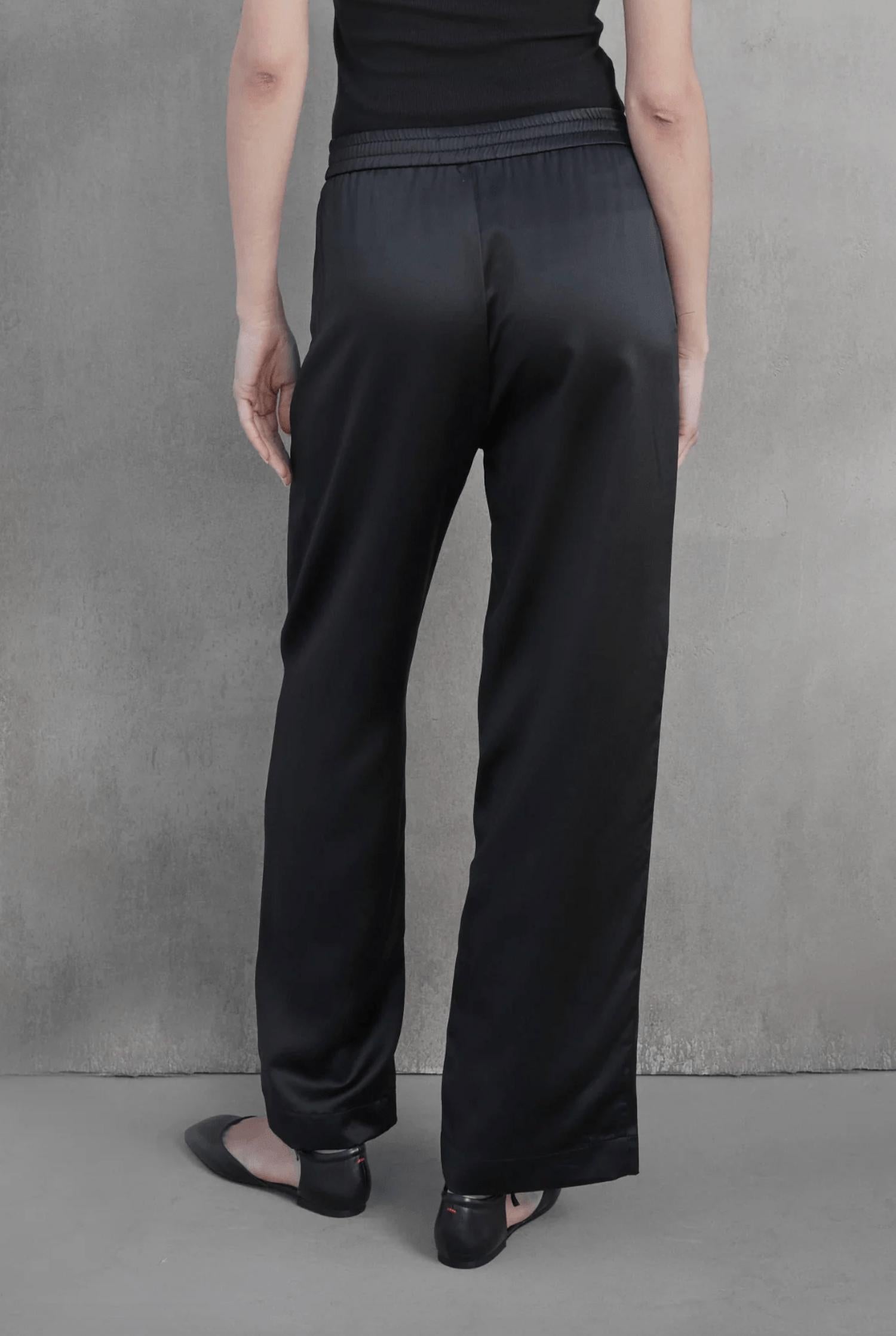 Velvet By Graham & Spencer - Modesto Silk Charmeuse Wide Leg Pant