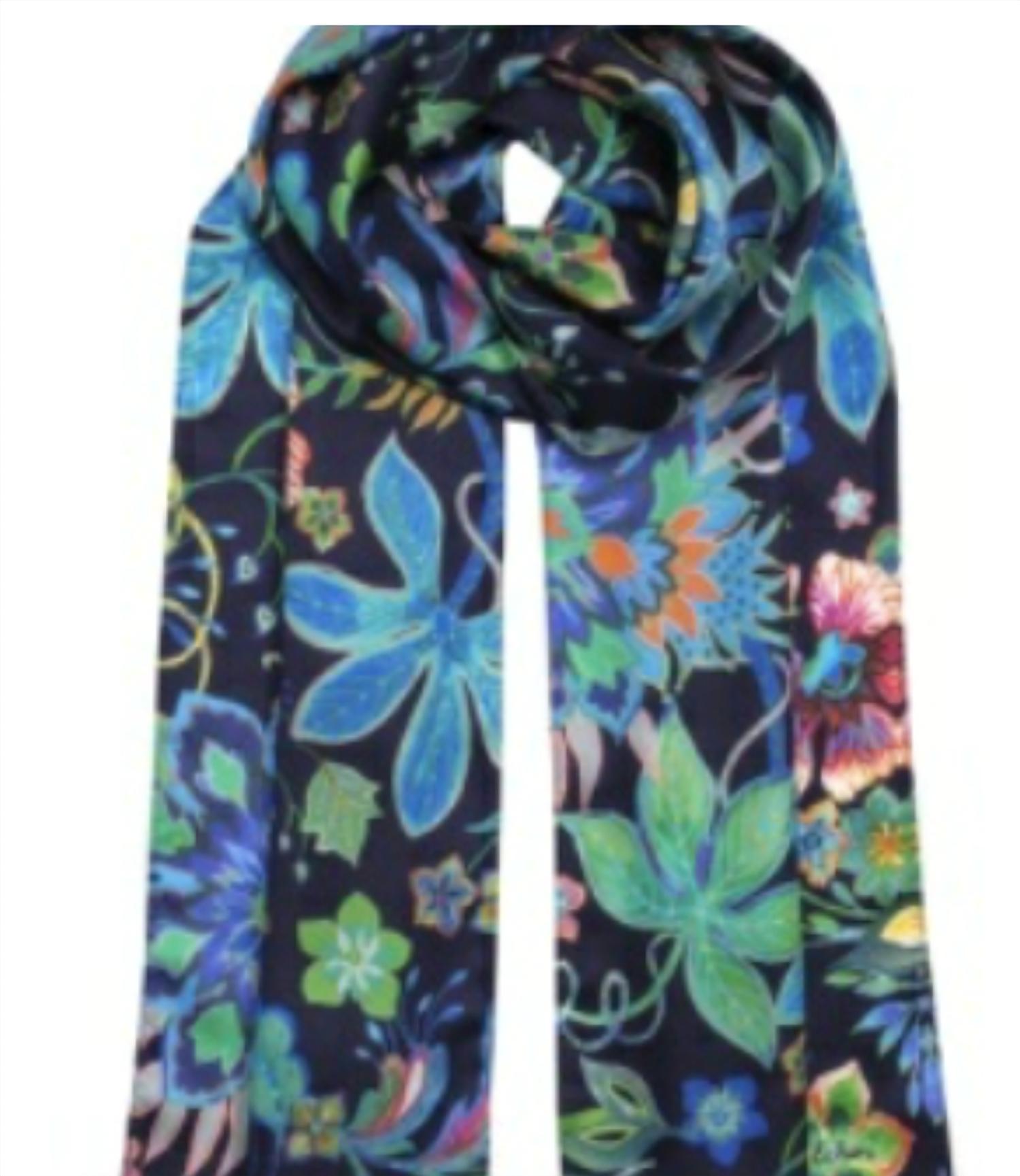 Echo - Fantastical Floral Silk Scarf