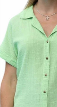 Ezze Wear - Ronnie Dotty Gauze Cotton Snap Shirt