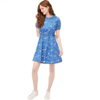 J.Crew - Puff Sleeve Tie Back Mini Dress