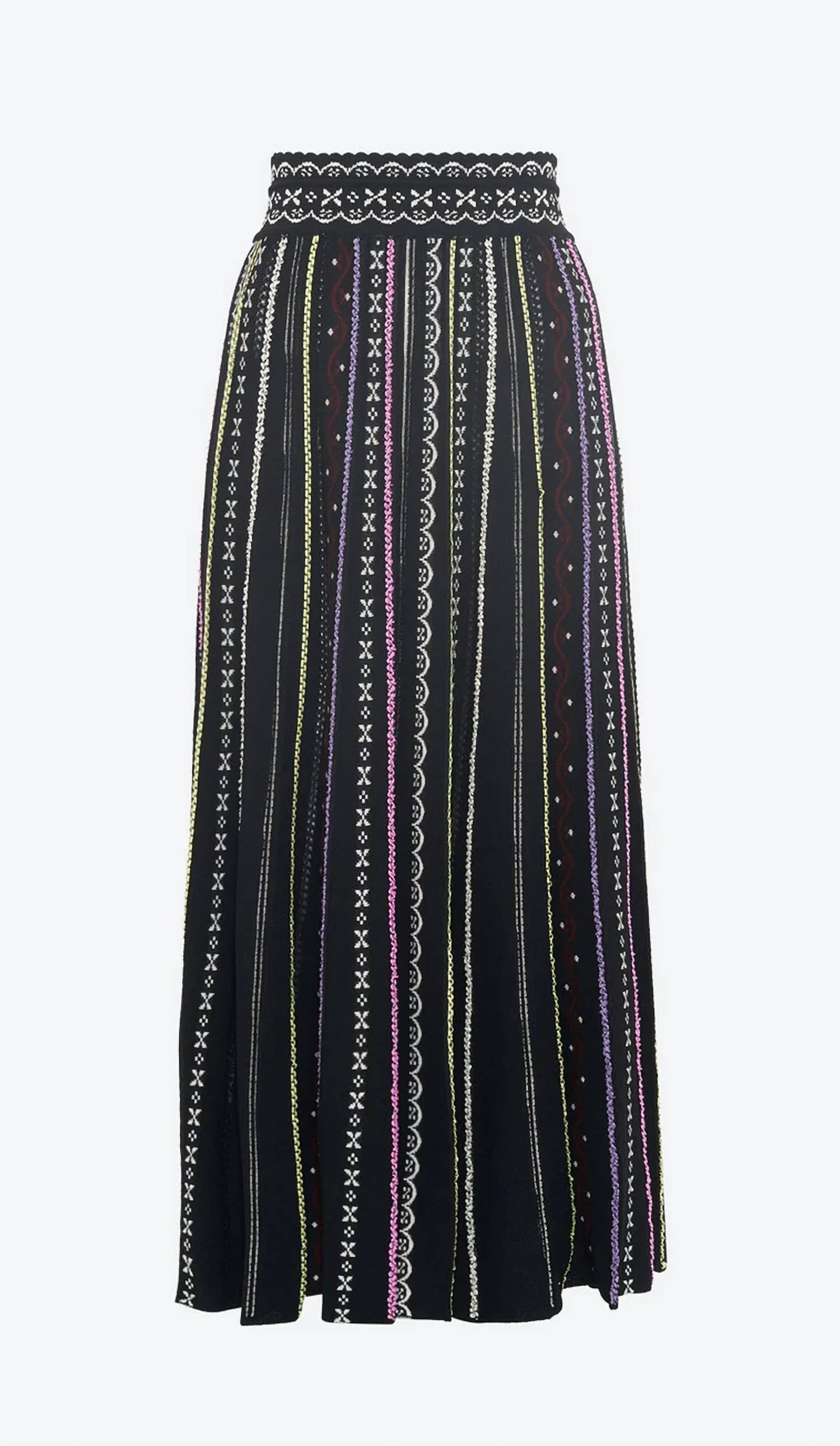 Molli - Daiquiri 2 Long Dotted Swiss Knit Skirt