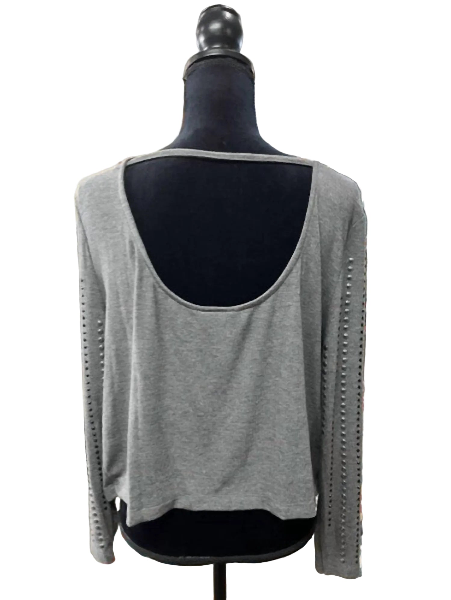 Vocal Apparel - Women's Long Sleeve Studded Open Back Shirt