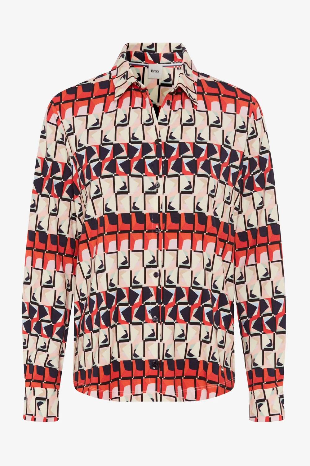 Brax - Vic Geometric Print Long-sleeve Button-down Shirt