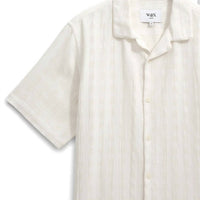 Wax London - Didcot Open Weave Grid Short-sleeve Shirt