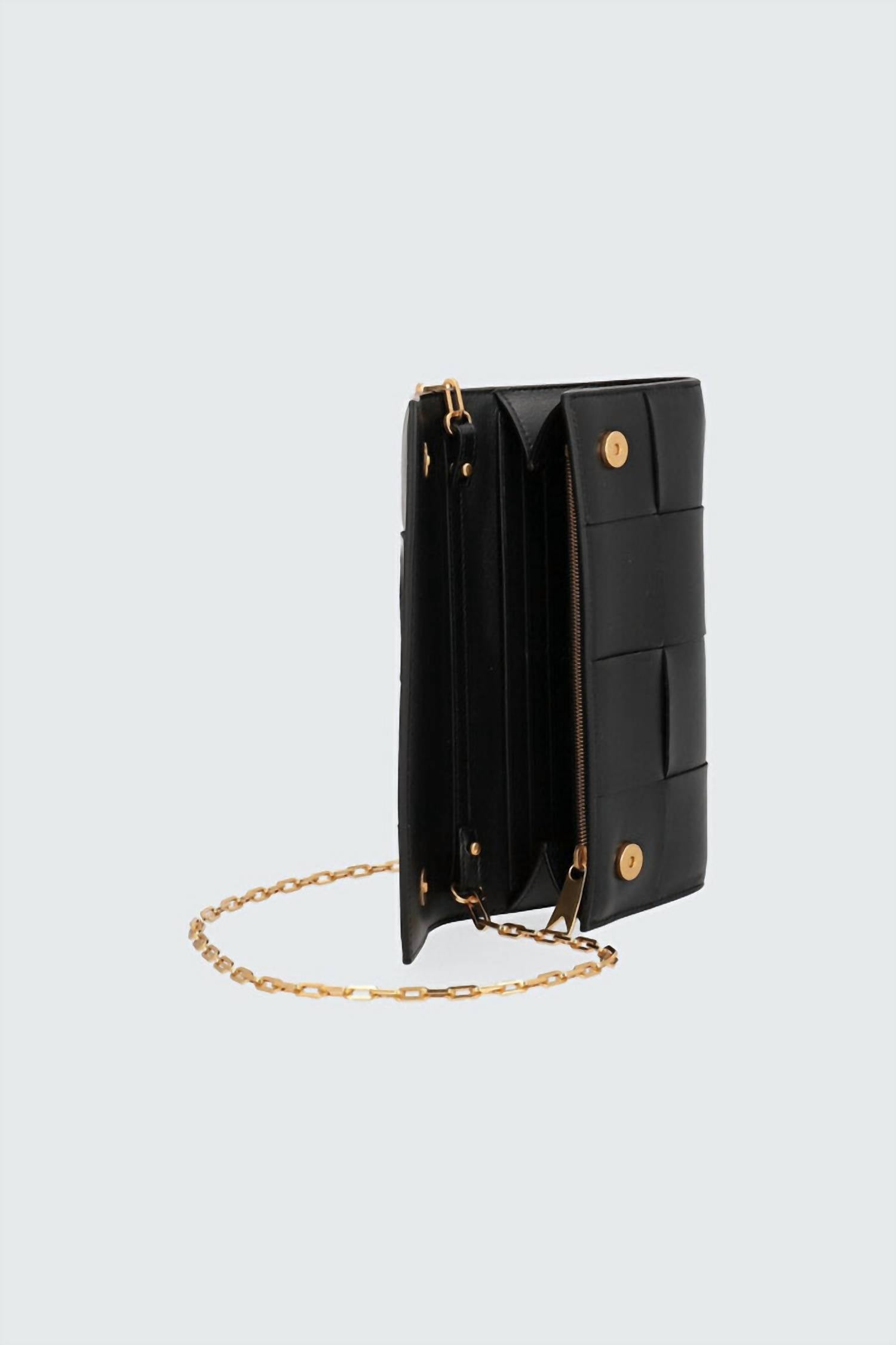 Bottega Veneta - Women's Cassette Leather Chain Wallet