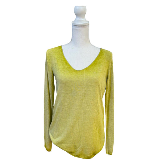 Made In Italy - Long Sleeved V Neck Top