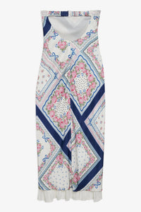 For Love & Lemons - Mae Floral Strapless Slip Midi Dress