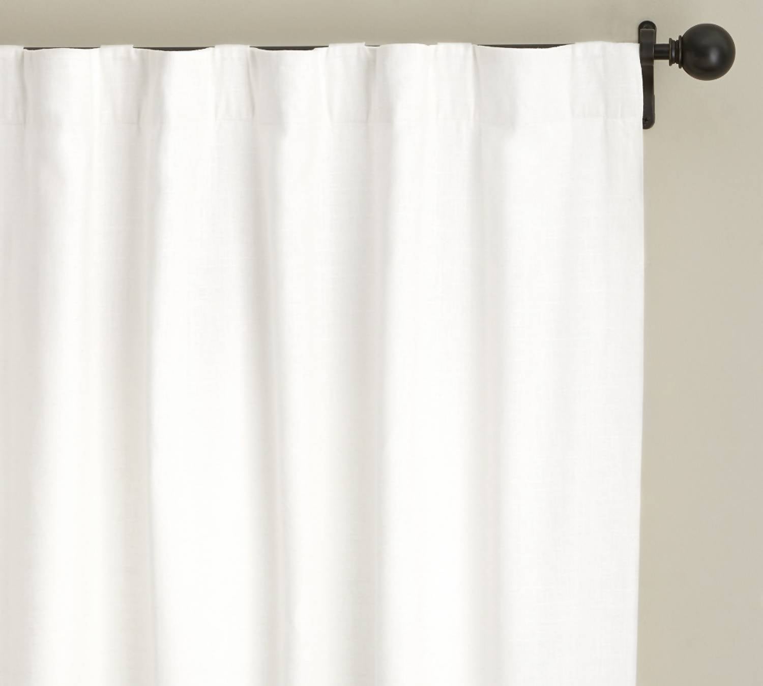 Pottery Barn Emery 3-in-1 Pole-top Blackout Curtain Panel - 50" X 108" in 1 pole top blackout curtain panel 50 x 108 in white - item - detail view