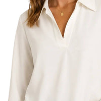 Isle Apparel - Chic After Dark Collared Tunic Top