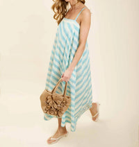 Mestiza New York Portofino Maxi Dress in aegean stripe - women's dress - alternate view