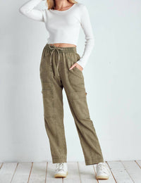 Heyson - Washed Linen Cargo Pants