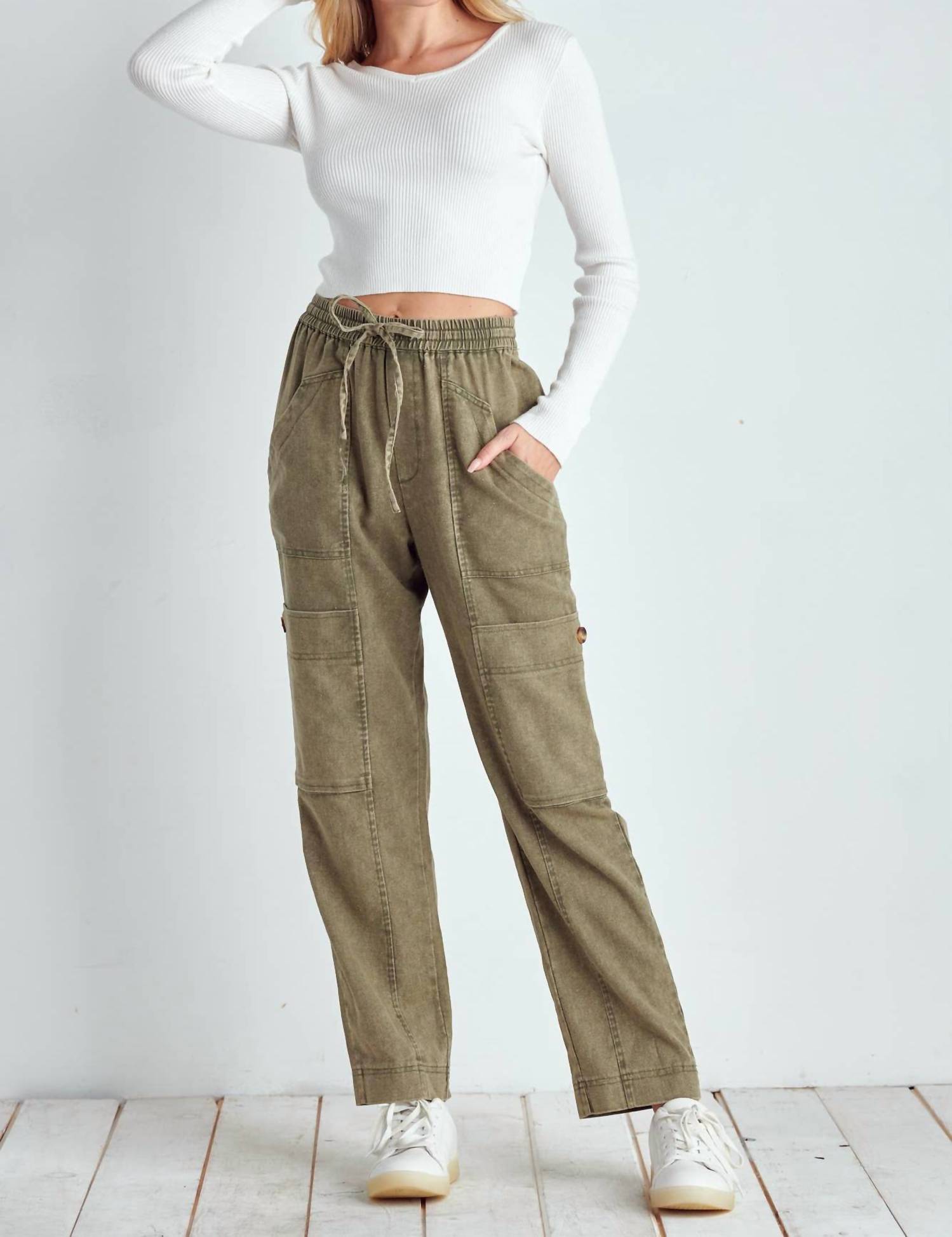 Heyson - Washed Linen Cargo Pants