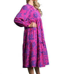 Umgee - Floral Print Midi Dress