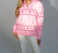 Main Strip - So Darling Zip Sweater Pullover