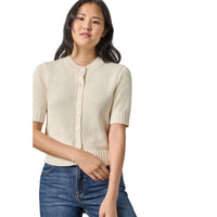 Lilla P - Elbow Sleeve Button Cardigan