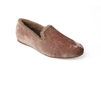 Mave & Chez Women's Audrey Velvet Loafer in champagne - women's flats - detail view