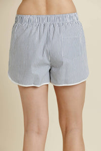 Aureum Thank You Boxer Short in navy - women's shorts - detail view