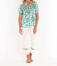 CK BRADLEY Cayman Top in white floral - women's blouse