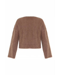 Theo The Label - Women's Carme Plush Lace Bell Sleeve Top