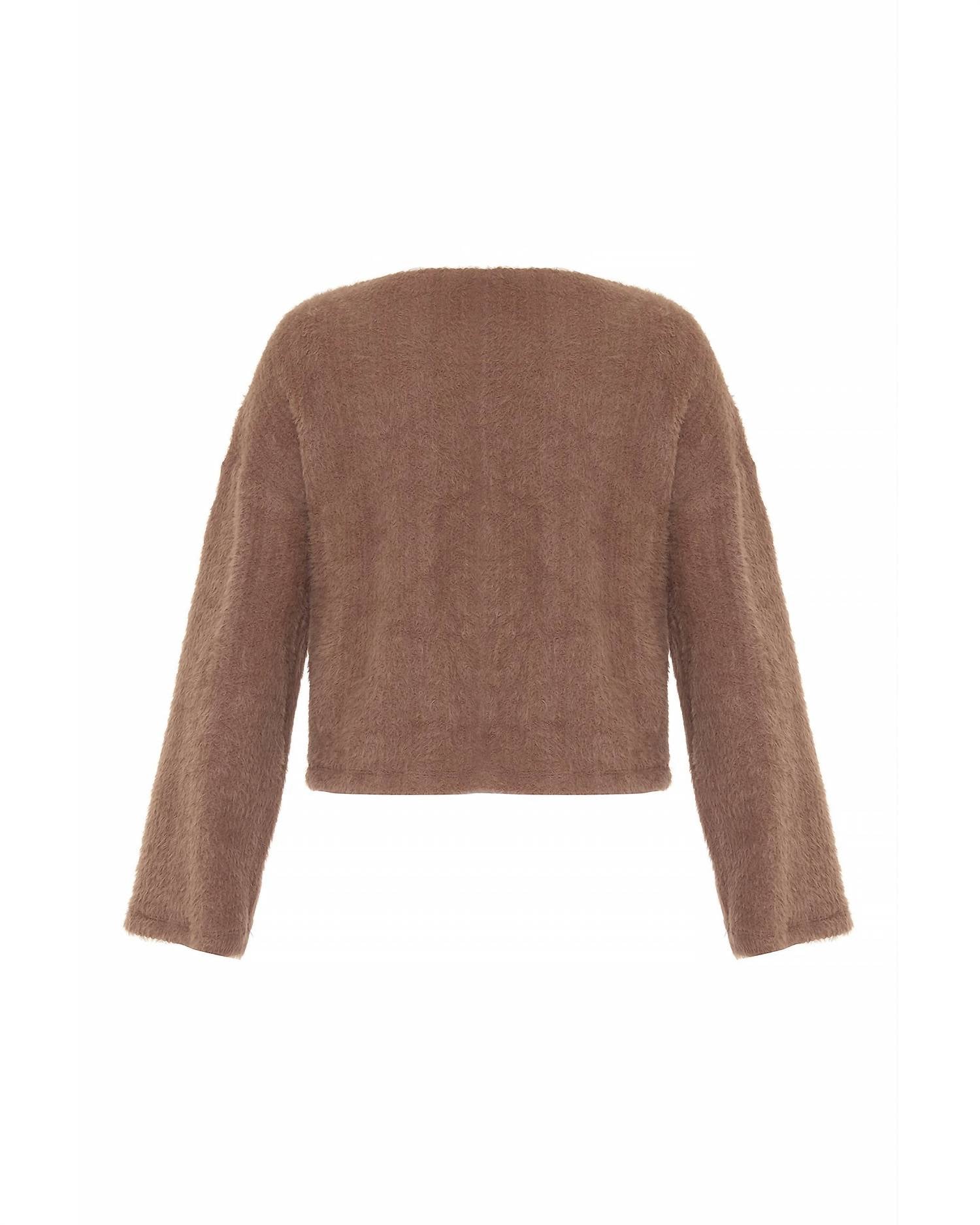 Theo The Label - Women's Carme Plush Lace Bell Sleeve Top