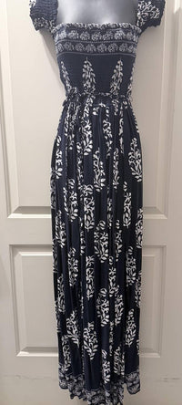 Miss Avenue Women's Beverly Maxi Dress in navy - women's dress - detail view
