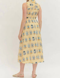 Entro - Stripe Palm Dress