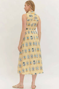 Entro - Stripe Palm Dress