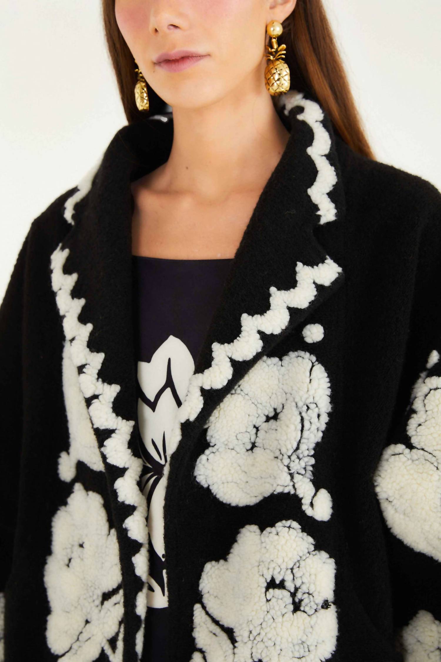 Farm Rio - Floral Arabesque Fleece Coat