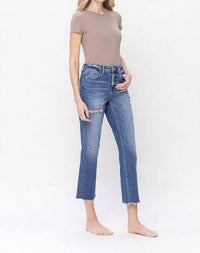 VERVET BY FLYING MONKEY Marissa High Rise Cropped Straight Jeans - Plus in enchangtingly - women's jeans - view 5