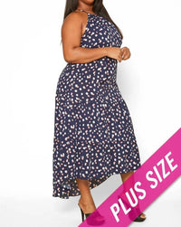 Cy Fashion - Happy Polka Dot Halter Maxi Dress