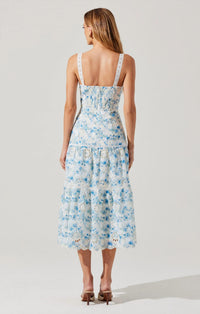 Astr - Pellagia Floral Eyelet Midi Dress