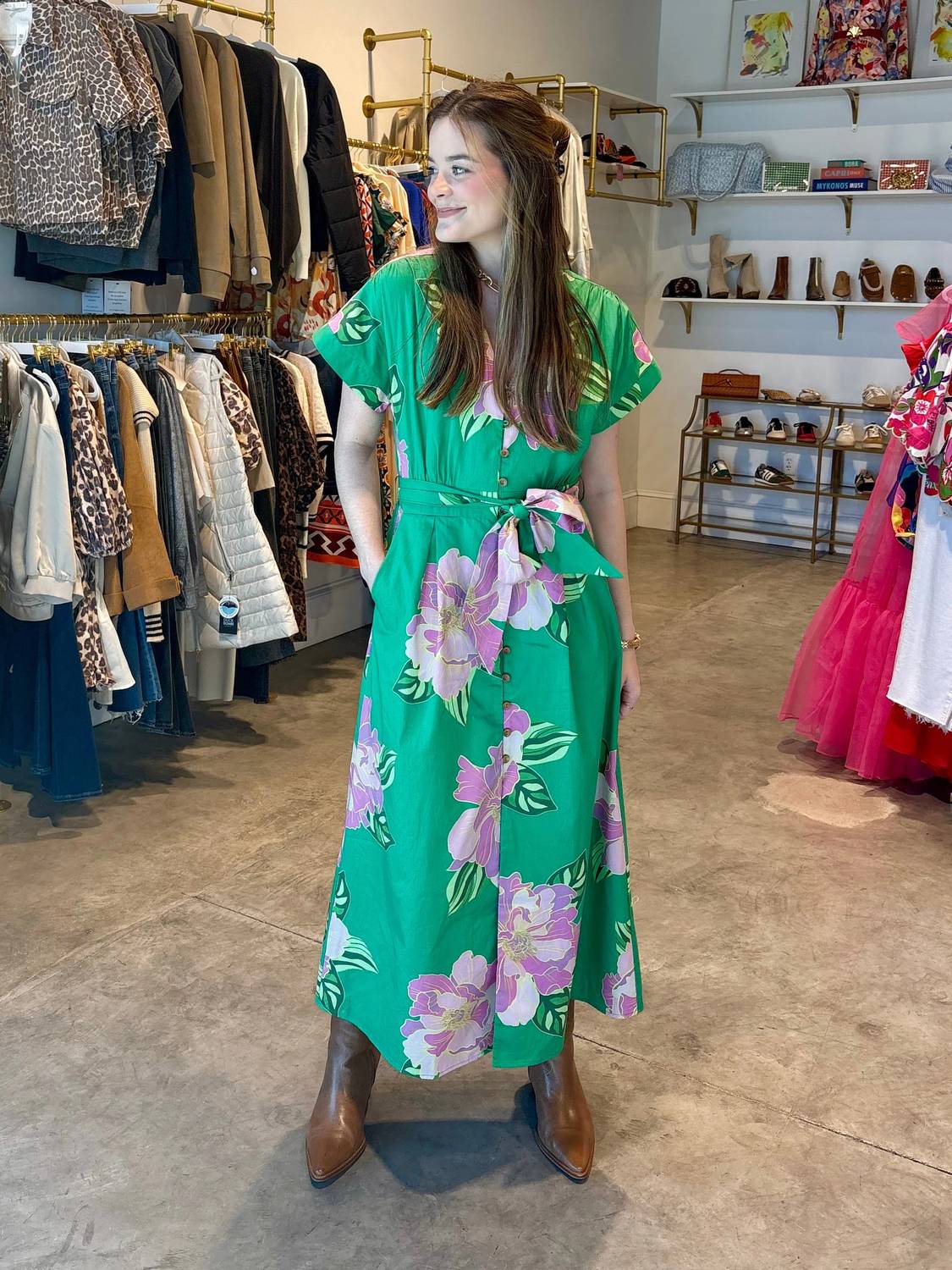 Thml - Bella Printed Midi Dress