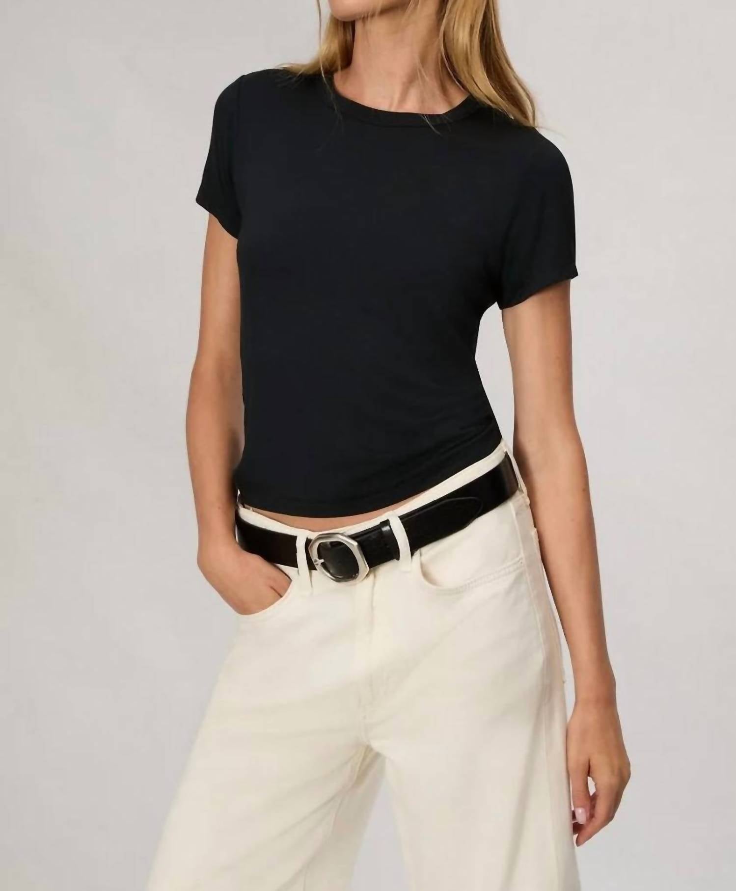 Rag & Bone Luca Baby Tee in black - women's t-shirt