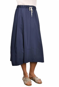Gran Sasso Balloon Midi Skirt in navy - women's skirt