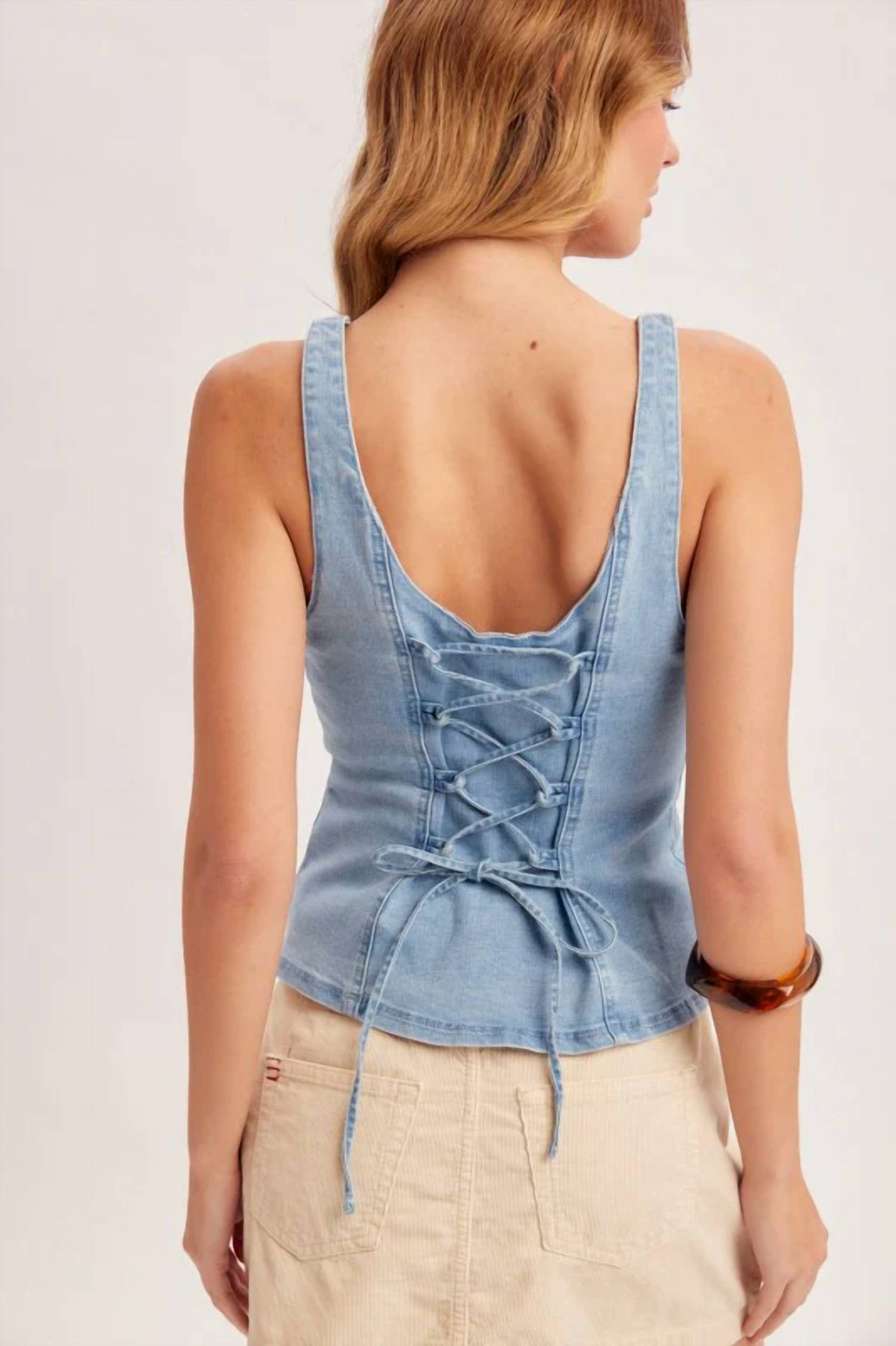 Hem & Thread - Nora Sleeveless Denim Top