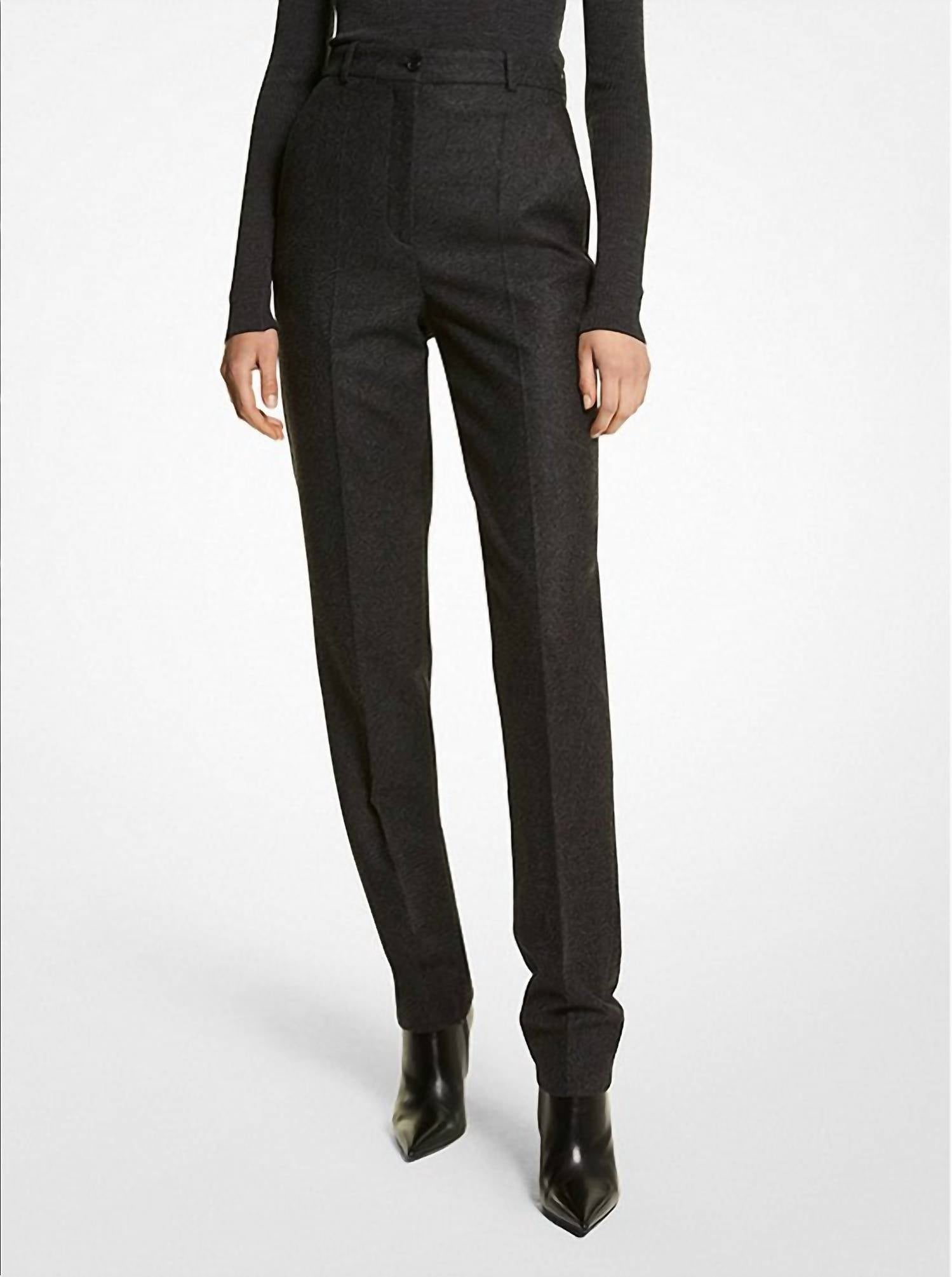 Michael Kors - Samantha Stretch Flannel High-waisted Pants