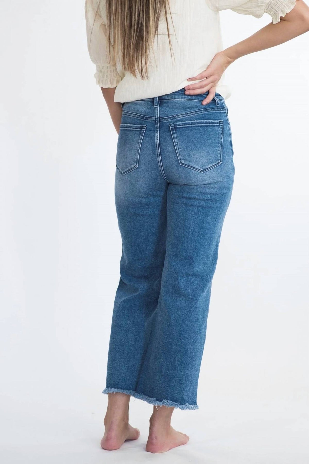 Tea N Rose - Women's Rhea High Rise Cropped Jeans
