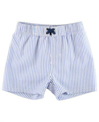 Rufflebutts - Boys' Seersucker Swim Trunks Swimsuit