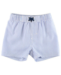 Rufflebutts - Boys' Seersucker Swim Trunks Swimsuit