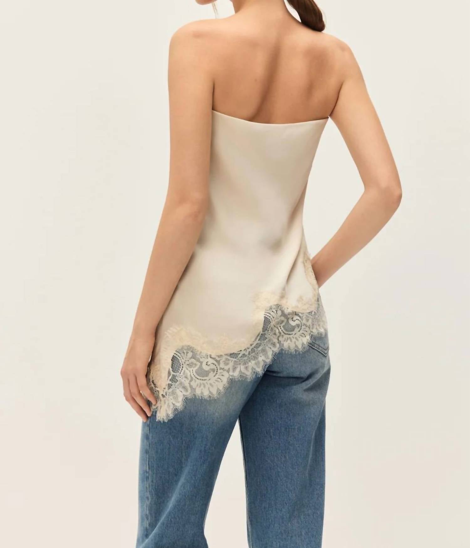 Elodie - Lacey Satin Top
