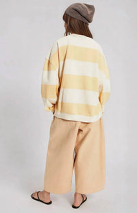 Free People - We The Free Classic Striped Oversized Crewneck Sweater