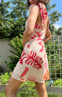 Mint - Coral Reef Tie Strap Mini Dress