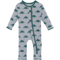 Kickee - Kid's Bamboo Muffin Ruffle Coverall With Snaps