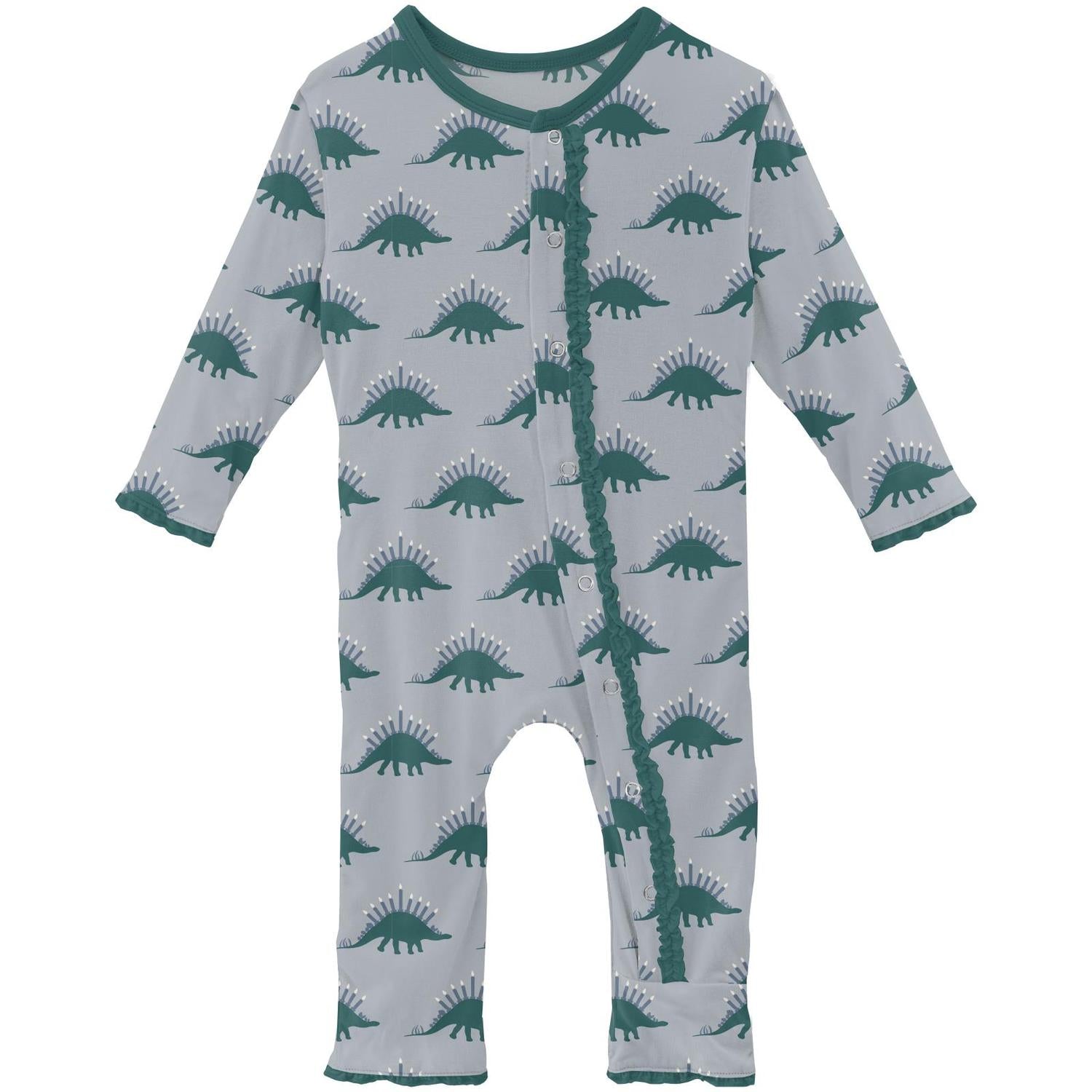 Kickee - Kid's Bamboo Muffin Ruffle Coverall With Snaps