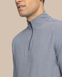 Southern Tide - Cruiser Micro-stripe Quarter-Zip Top