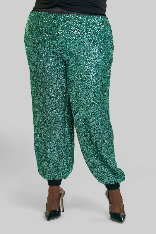 -Bl^Nk- - Sequin Pull-on Joggers - Plus