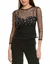 Beulahstyle - Sheer Rhinestones Top