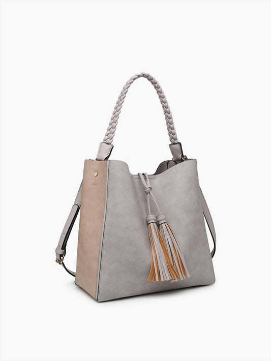 Jen & Co. - Women's The Dina Contrast Tote With Tassel Bag