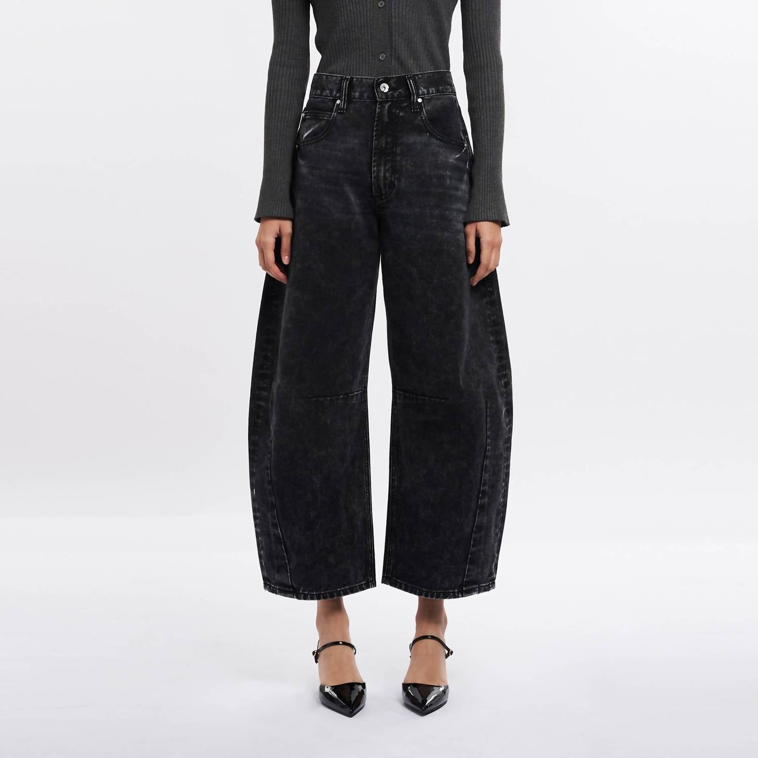 Bayeas - Katia High Rise Barrel Jeans